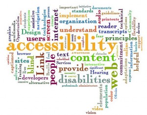 "web accessibility word cloud" by Jil Wright. 