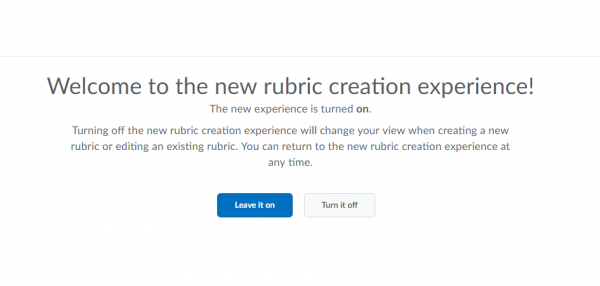 New VIULearn Rubric Creation Experience Available for Opt-In