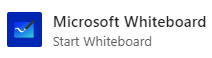 Microsoft Whiteboard link in Teams. Below the title there is descriptive text that reads "start whiteboard"